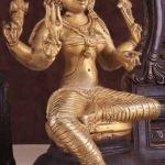 Pure Brass Goddess Mariamman with Prabhavali - 9" | Dual Copper Tone | Divine Rain & Fertility Deity | Intricate Craftsmanship | Compact Altar Decor